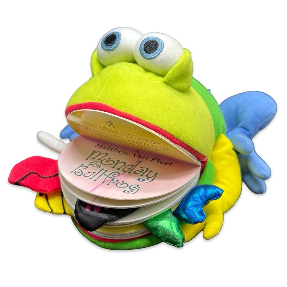 Matthew Van Fleet "Monday the Bullfrog" Interactive Plush Puppet Book 2006 - Picture 3 of 15